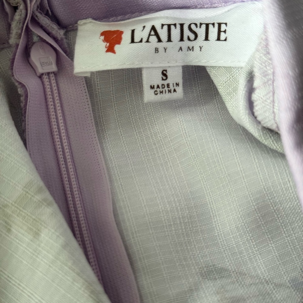 L'ATISTE Floral Purple Midi Dress - Picture 13 of 14